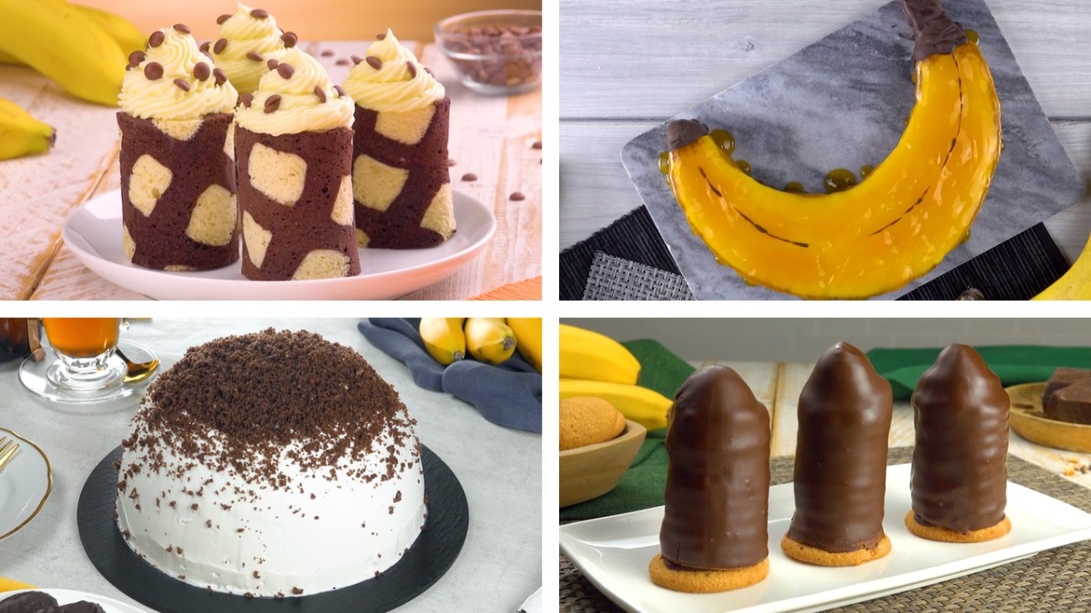 7 recettes sucrées avec des bananes | Desserts à la banane