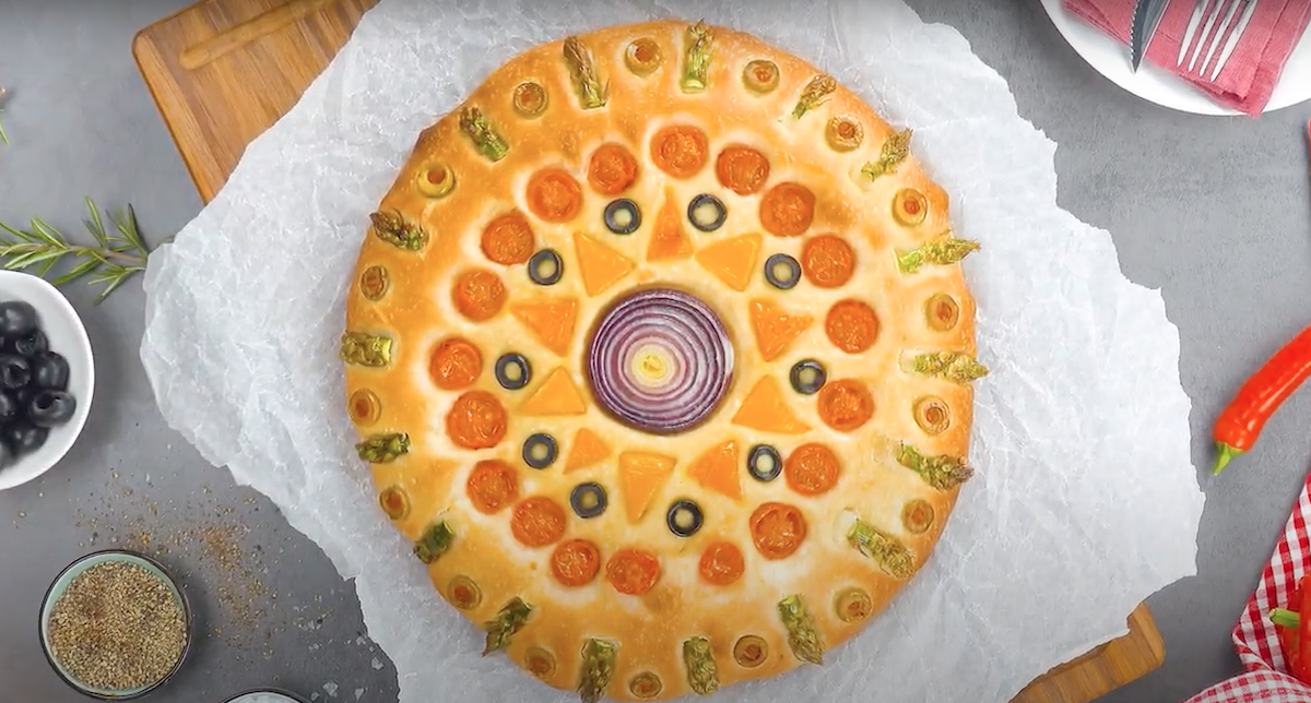 Focaccia mosaïque