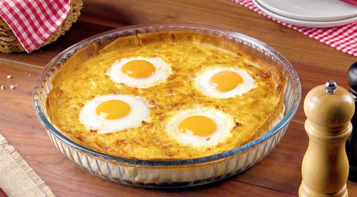 Quiche madame avec des œufs