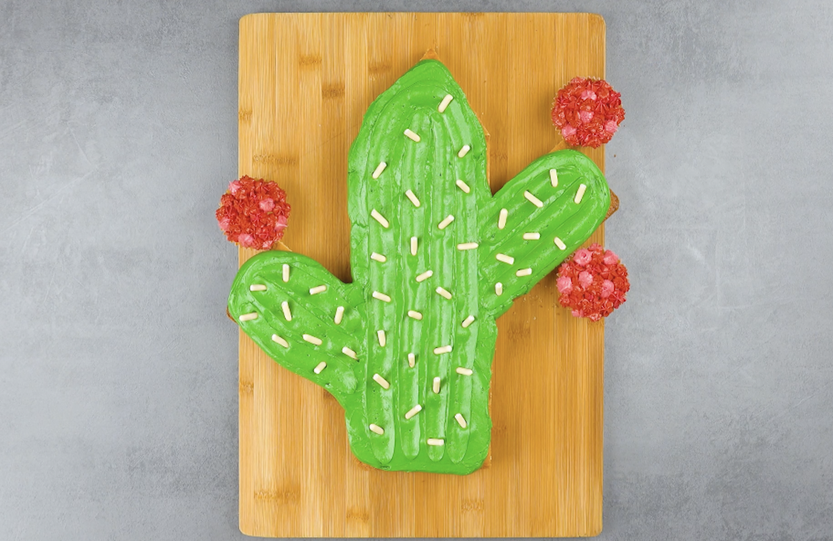 gâteau en forme de cactus
