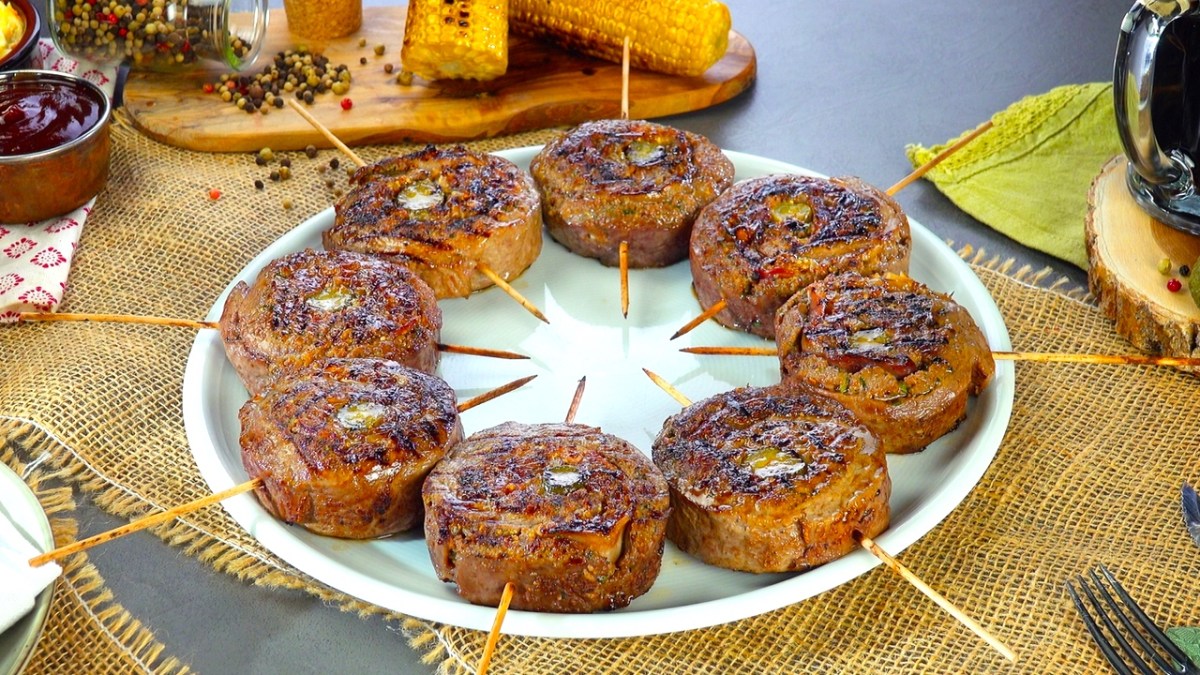 Délicieuses brochettes de paupiettes de bœuf grillées
