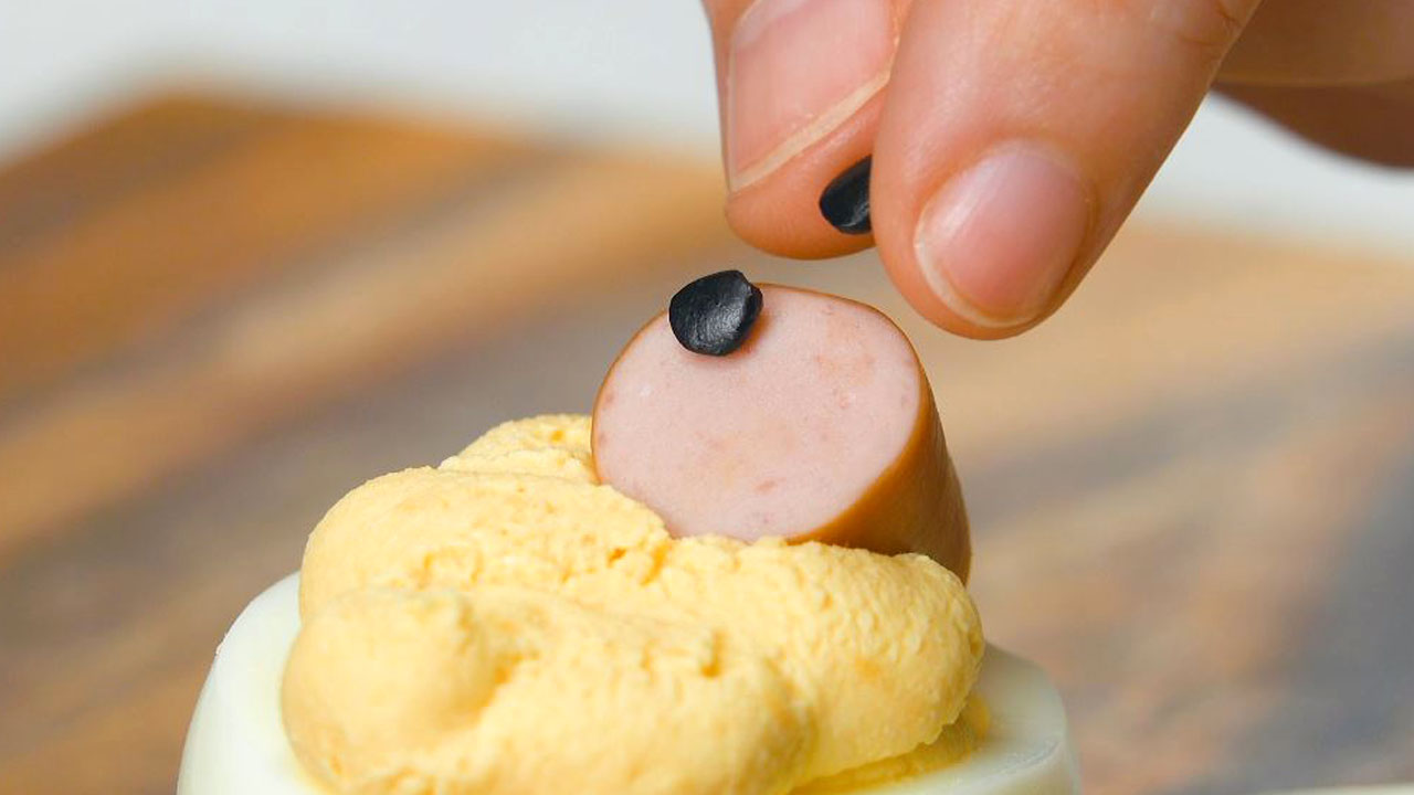 faire les yeux avec les olives