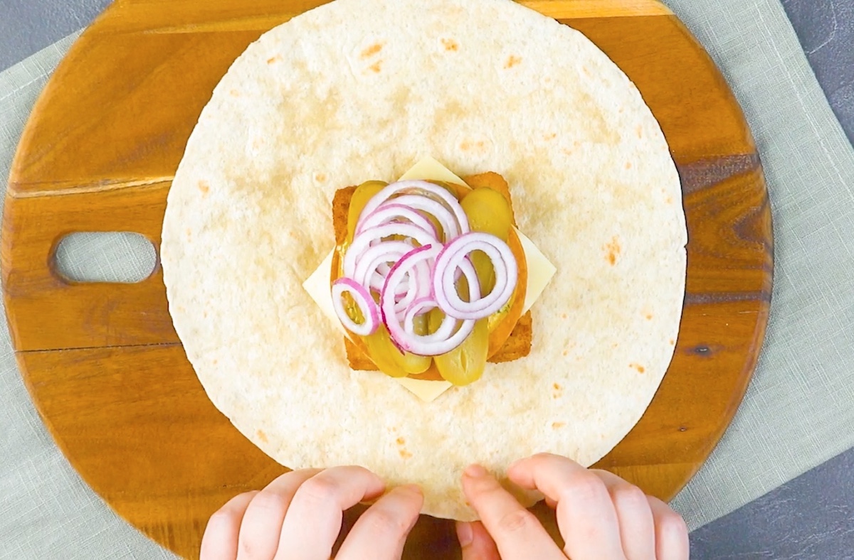 Crunchwrap-burger au poisson