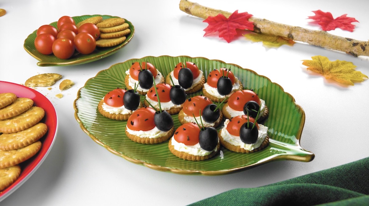 coccinelles en tomates et fromage frais